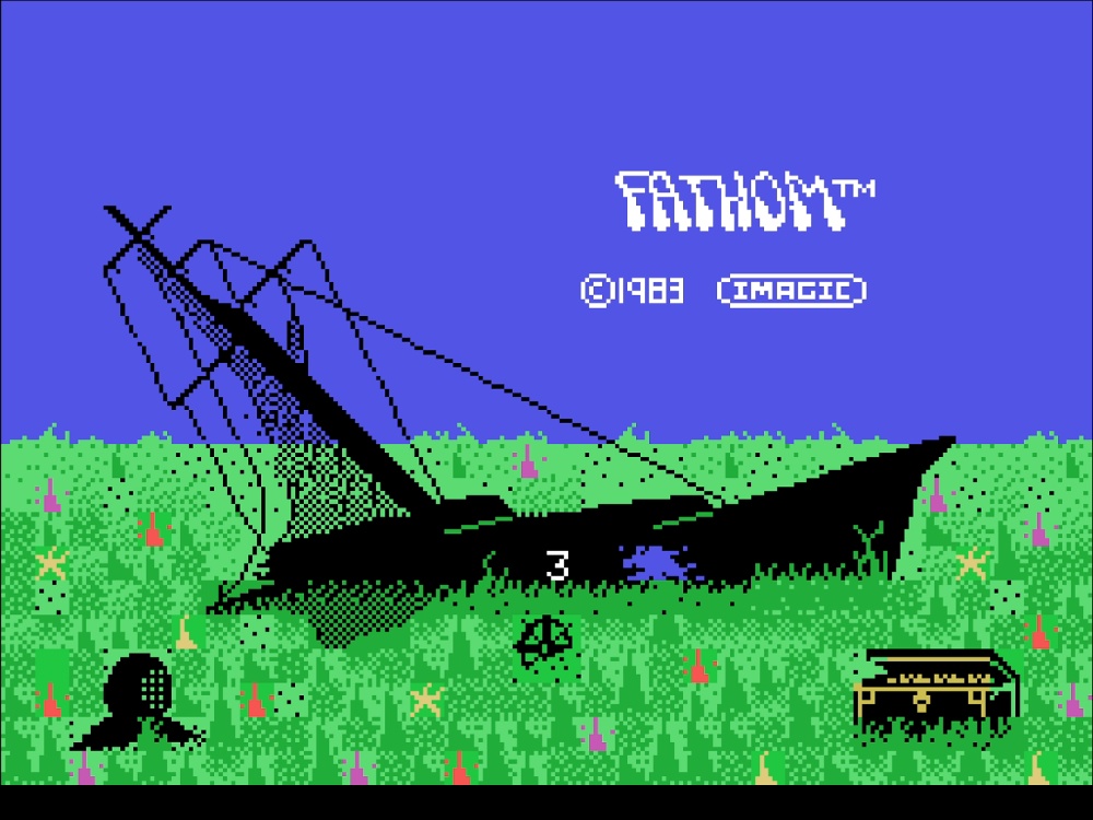 Title Screen of Fathom for Colecovision